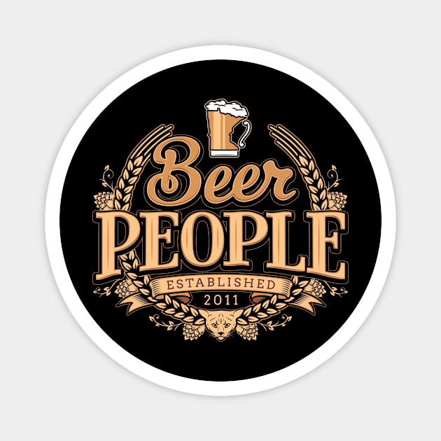 Beer People Badge Magnet by BeerPeople